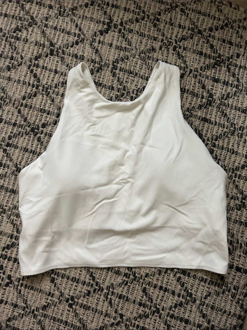 Athleta White High-Neck Crop Tank